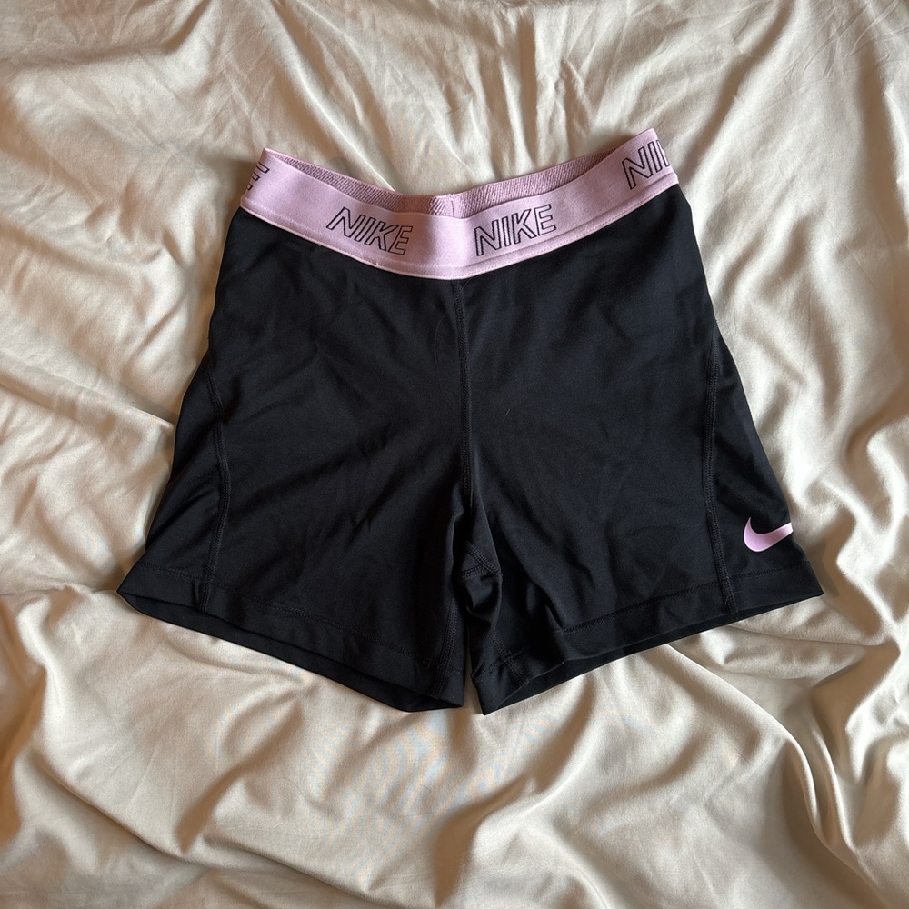 Nike Black Shorts with Light Pink Trim